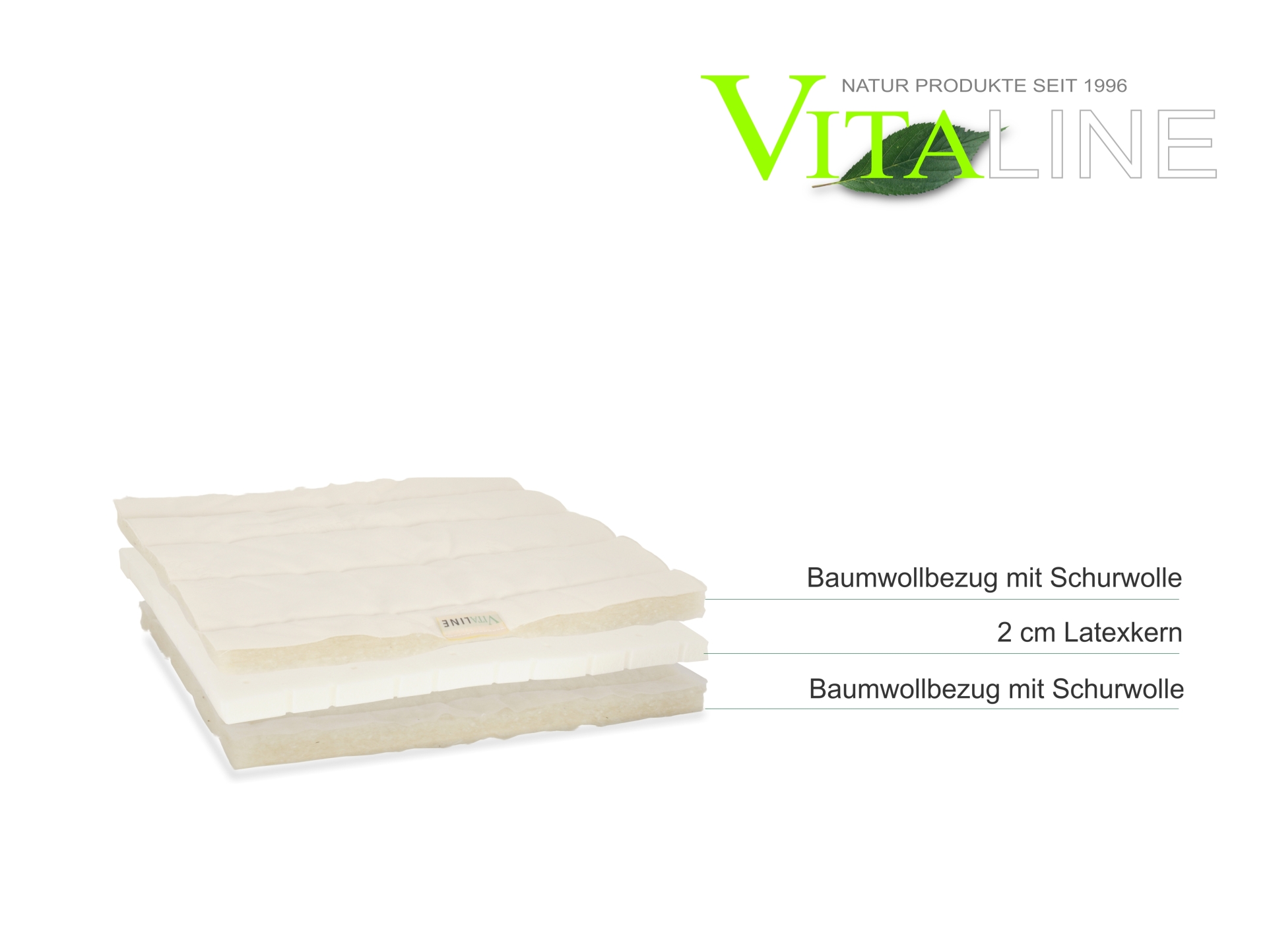 Matratzenauflage waschbar vita-line Matratzenschoner aus Schurwolle 